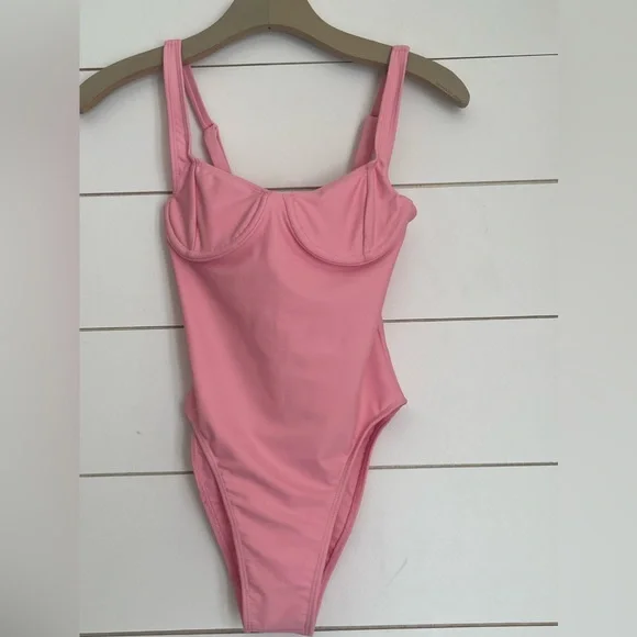 NWOT free people Seea Ginger One Piece Pink swimsuit - Picture 9 of 10